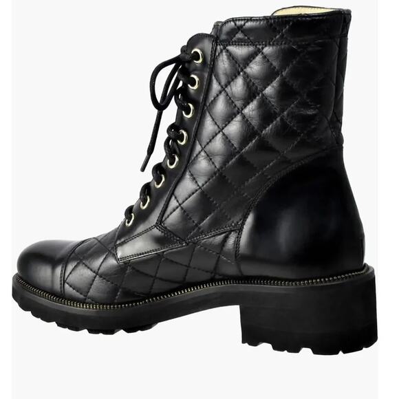 Ron White Tiffany Combat Boot in Onyx, Size EU 41 / US 10 New with Tag MSRP $645 - Picture 2 of 13